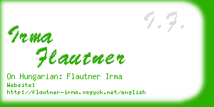 irma flautner business card